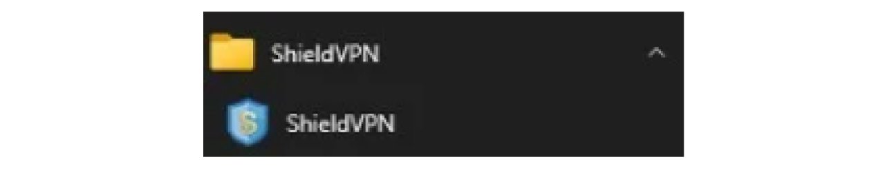 Kuva ShieldVPN-tiedostosta kansiossa