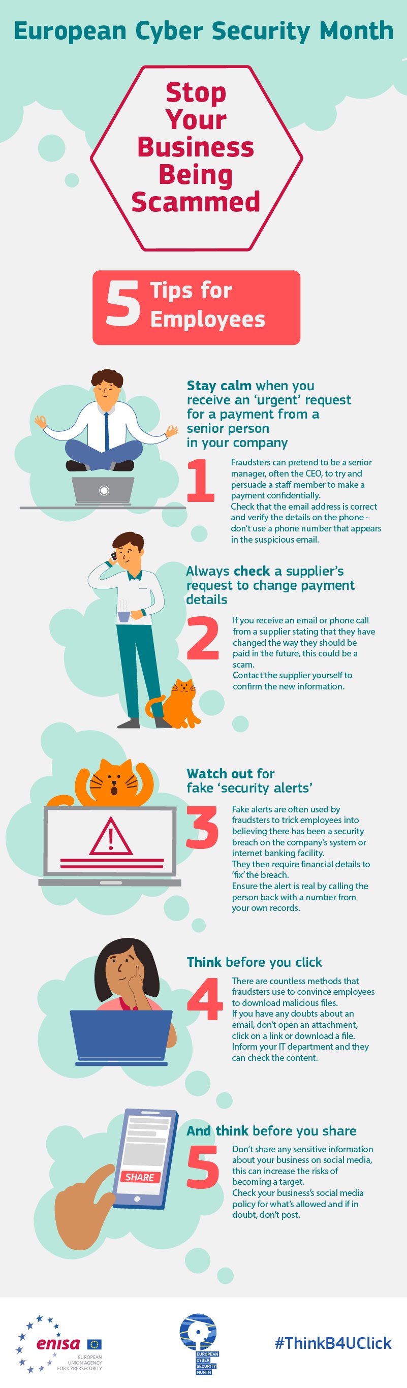 5 tips for employees how to avoid scams