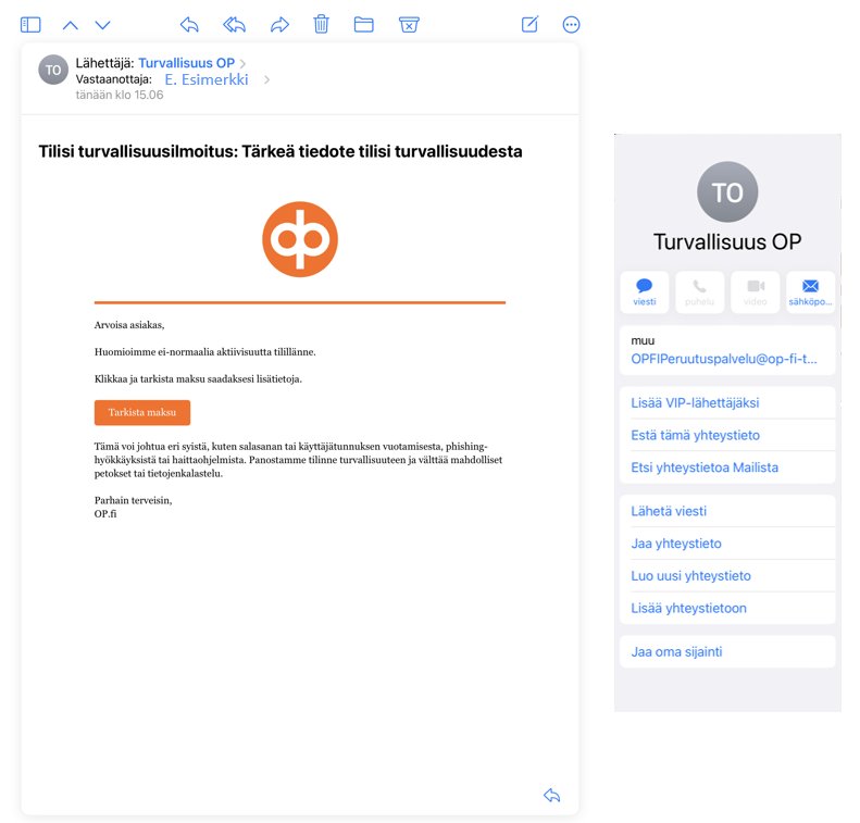 OP kalasteluesimerkkejä
