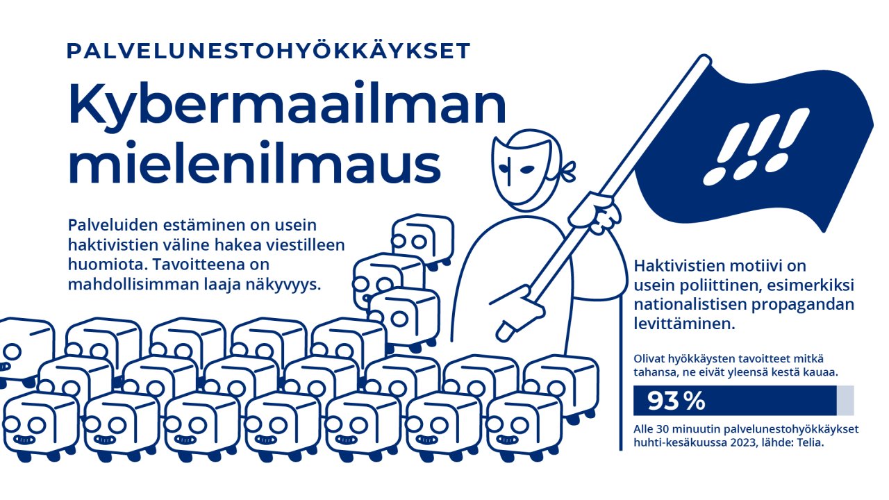 Palveluiden estäminen on usein haktivistien väline hakea viestilleen huomiota.