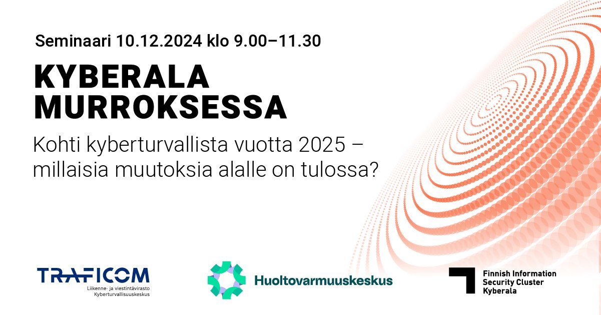 Kyberala murroksessa -webinaari 10.12.2024