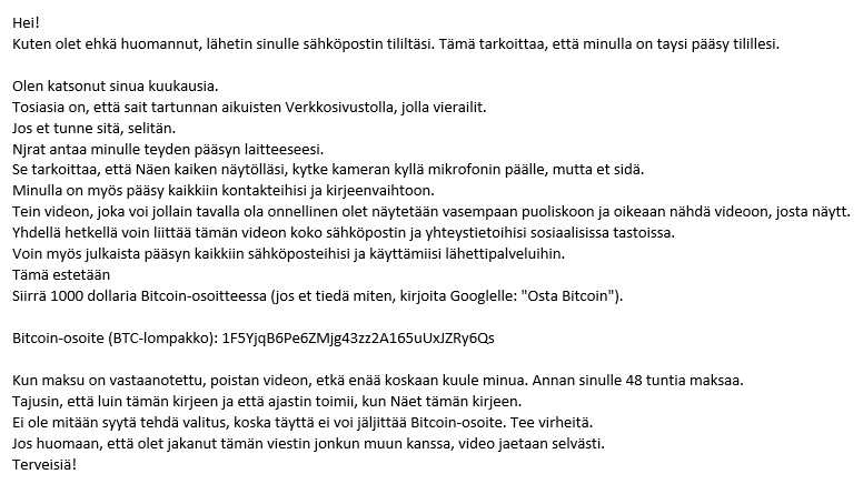 Maaliskuun loppupuolelle viesti alkoi levitä otsikolla "ilmoituksen"