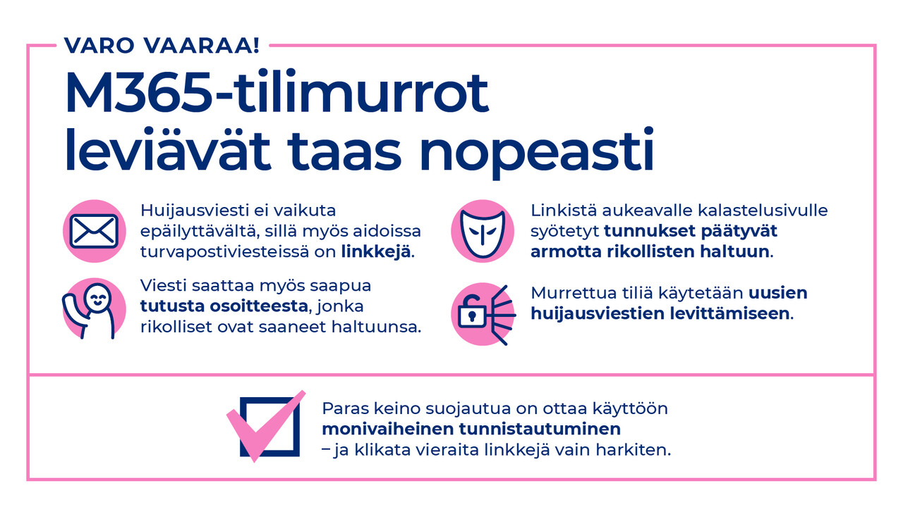 M365-tilimuerrot leviävät taas nopeasti