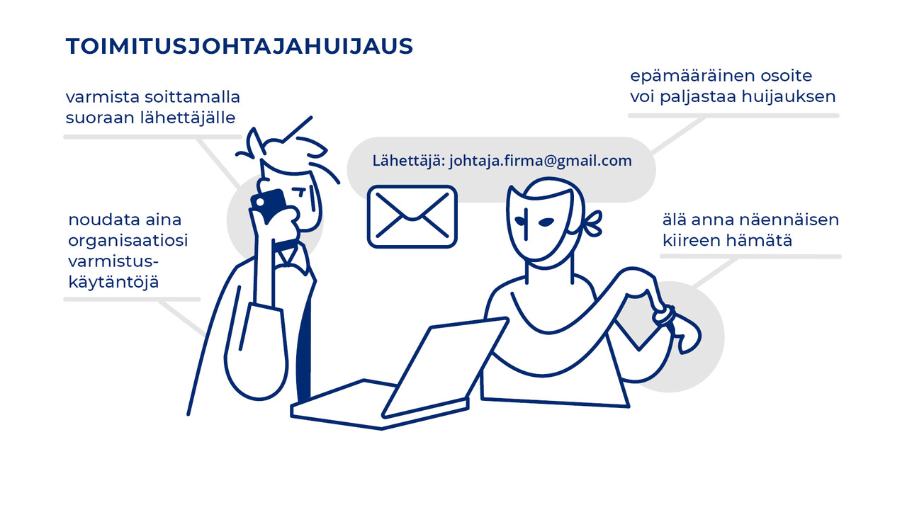 Toimitusjohtajahuijaus - toimintaohjeita